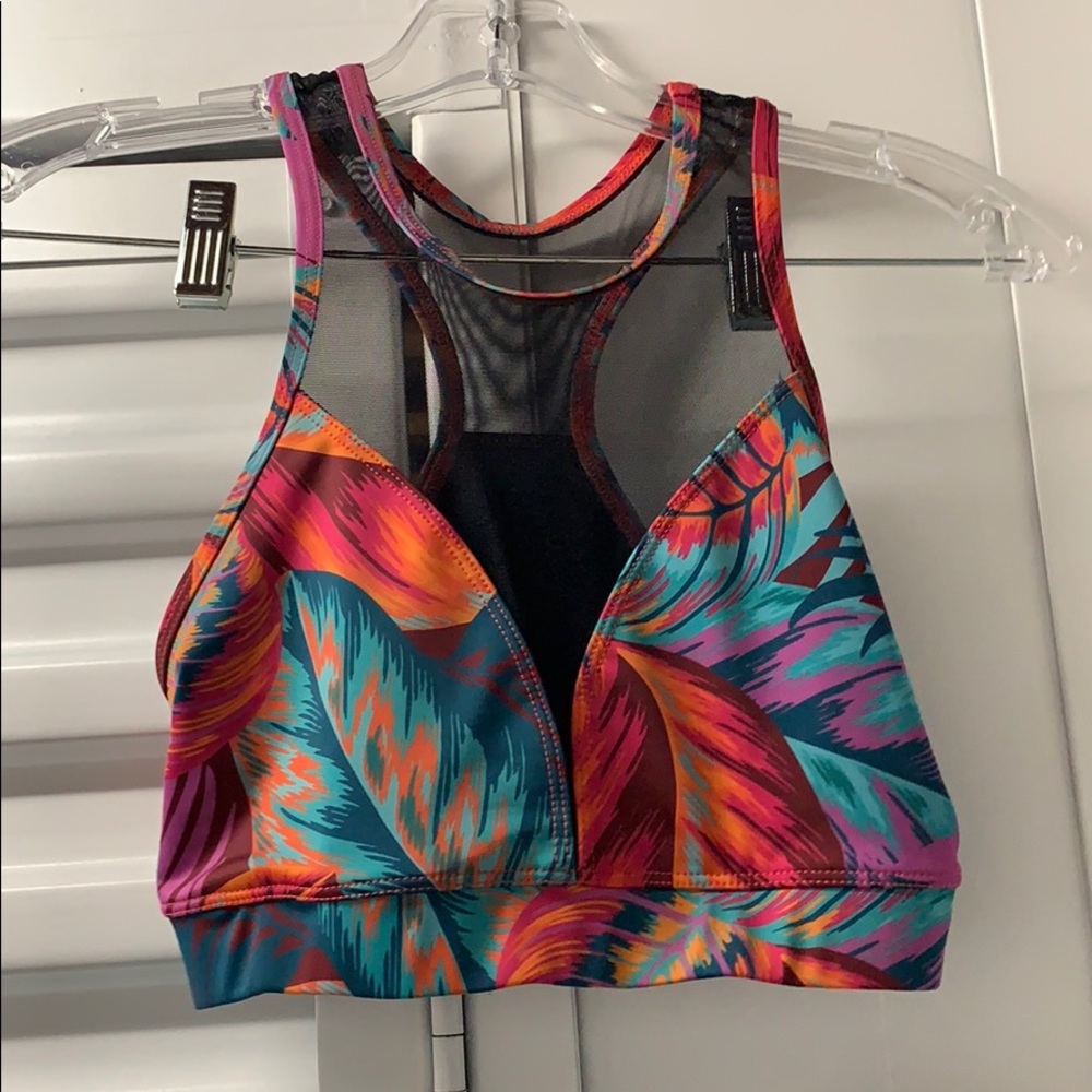 Floral sports bra